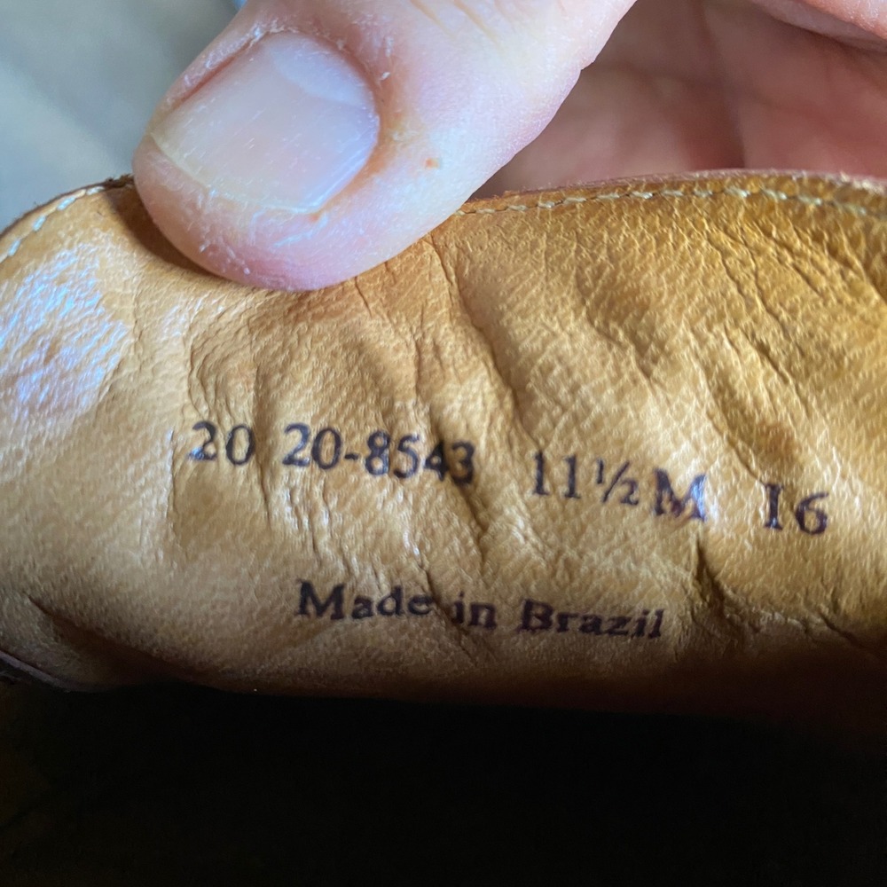 Johnston‎ & Murphy Mens Tan Woven Leather Loafers 20-8543 Size 11.5 M Brazil - Picture 3 of 11